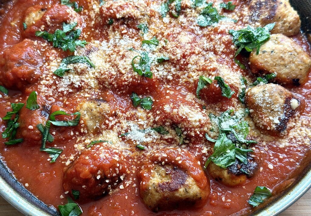 Italian chicken meatball recipe that will replace the traditional red meat options. 